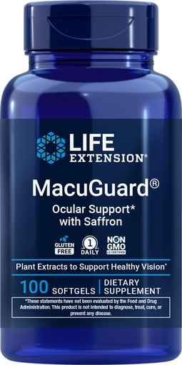 [BRSRGBDYBB5GKYA4] Life Extension MacuGuard Ocular Support with Saffron, 100 softgels