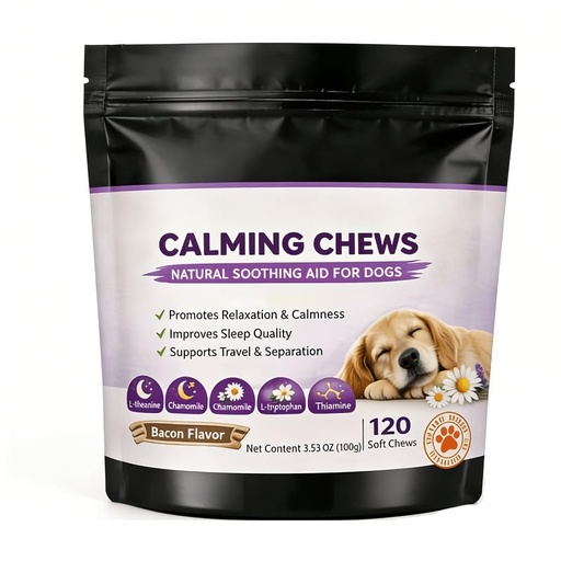 [BRSRYYL2OB7W2FLP] DOGETSK Dog Calming Chewable Tablets, 100g. Ideal for supplementing Vitamins for Dogs, Supporting Healthy Sleep. Suitable for Dogs of All Breeds and Life Stages.