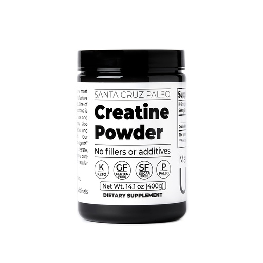 [BRSRMAYZC55GADY2] Santa Cruz Paleo, Creatine Monohydrate Powder Micronized, Unflavored Pre Workout and Muscle Support Supplement, Gluten Free Keto, Mix with Water or Shakes, No Fillers or Additives, 80 Servings, 400g