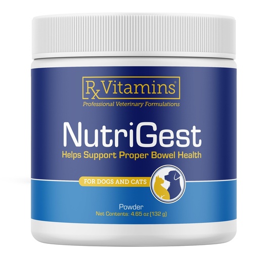 [BRSRAZYBA55BOGY7] Rx Vitamins NutriGest - Dog Probiotics for Digestive Health - Probiotic for Cats - Cat Digestive Support,Anti Diarrhea for Cats and Dog Gas Relief - Probiotics for Dogs Powder - 4.65oz