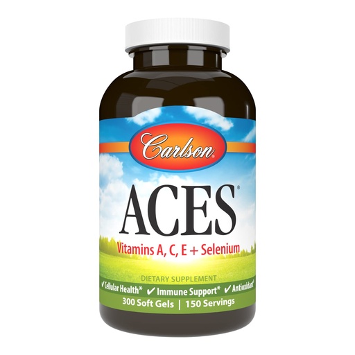 [BRSWECQ2B4NQ4YDP] Carlson - ACES, Vitamins A, C, E + Selenium, Cellular Health & Immune Support, Antioxidant, 300 Softgels