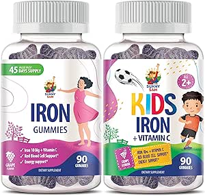 [BRSROC34AAPGCDLG] Magnesium Gummies for Adults - 200mg & Iron Gummies for Adults - Iron Vitamins with Vitamin C