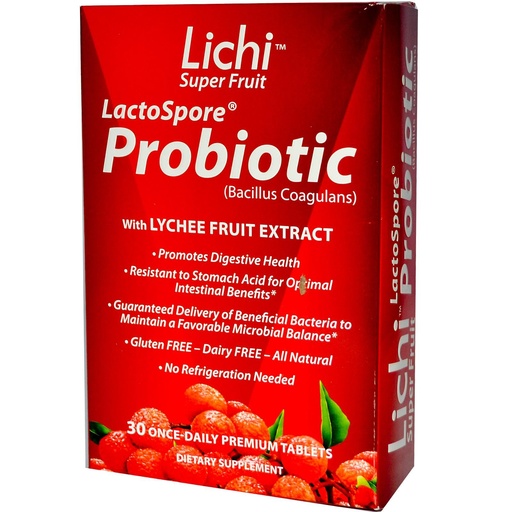 [BRSWI2T4CQAWIFTC] LactoSpore, Probiotic (Bacillus Coagulans), 30 Tablets by Lichi