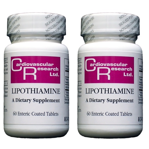 [BRSREGLYB4IA42TG] Cardiovascular Research Lipothiamine Vitamin B1 with Alpha-Lipoic Acid New Tamper Resistant Tearstrip Store and Ship Box 120 Count