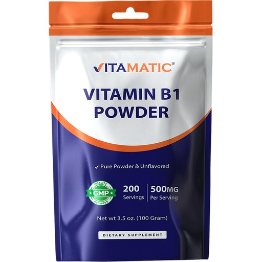 [BRSRAAIBAECAKAI7] Vitamatic Vitamin B1 Pure Powder - 100 Grams (Thiamine Mononitrate)