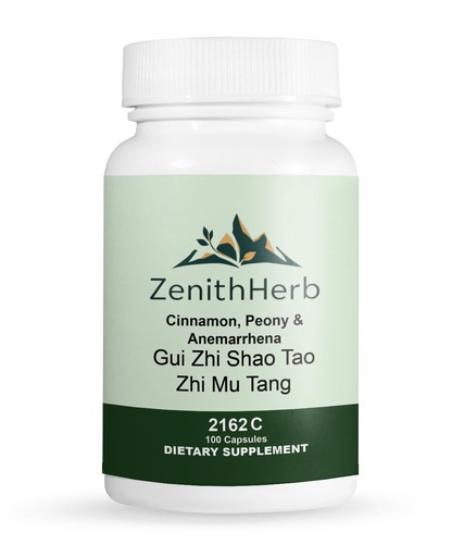 [BRSRGHQRDF7GO3QU] ZenithHerb-GUI Zhi Shao Yao Zhi Mu Tang/Cinnamon Peony & Anemarrhena, Herbal Supplement, 100 Capsules/Bottle, 2 Bottles