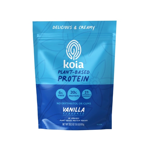 [BRSRACT6CJ5BGH3L] Koia Plant Based Protein Powder, Vanilla, 20g Protein, 3g Sugar, 6g Prebiotic Fiber, Pre & Post Workout, 21 Vitamins & Minerals, No Seed Oils, Dairy-Free, Gluten-Free, Non-GMO, 20 Servings, 28.2 Oz