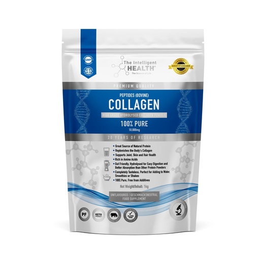 [BRSWYAT3OR6RSDLV] The Intelligent Health Hydrolyzed Collagen Peptides Powder, Grass Fed, High Protein, Unflavored, Gluten-Free, Paleo & Keto Friendly, 10g per Serving (1kg) Supports Skin, Hair, Nails, Joints, & Bones