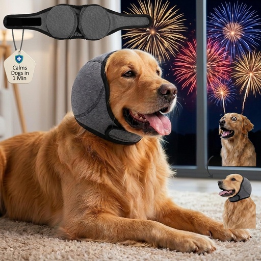 [BRSRGCD2CN5AMG3J] MCTOURY Noise-Protection Ear Muffs for Dogs: Fast Calms Dogs in 1 Minute | Noise Reduction During Fireworks/Thunderstorms - Anxiety Relife Ear Covers for Large Breeds Golden/Lab/Shepherd