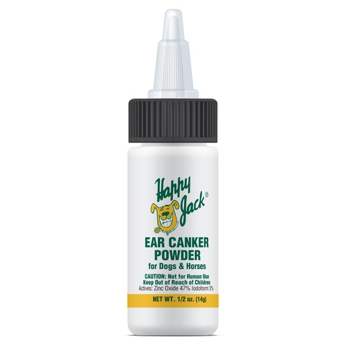[BRSWIYT3DMAA4CTU] HAPPY JACK Ear Canker Powder (0.5 oz) Dog Ear Powder for Infections, Made in USA, Helps Allergies, Polyps, Overproduction of Wax