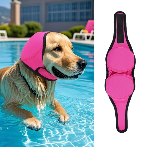 [BRSREYYECJ7RYYDA] LIANZIMAU Dog Ear Covers for Bath, Swimming & Grooming Water Resistant Dogs Shower Cap Reusable Dog Ear Protection for Noise, Blow Drying Adjustable Ear Wraps for Dogs Bathing Supplies
