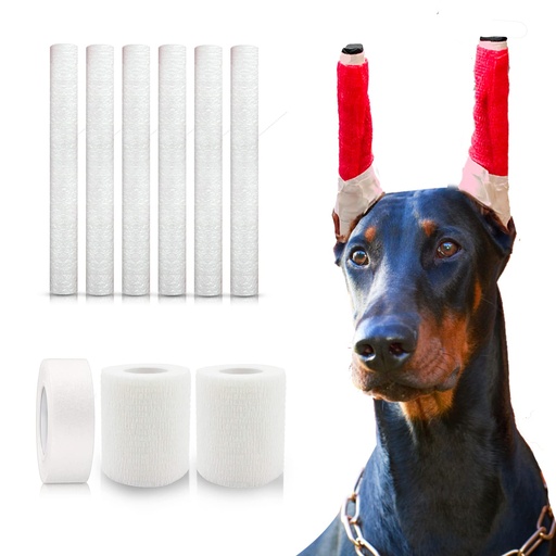 [BRSRMH3QOZ6AEYLJ] Doberman Dog Ear Posting Kit, Dog Ear Stand Up Support Tool, Dogs Ears Tap for Doberman Pinscher