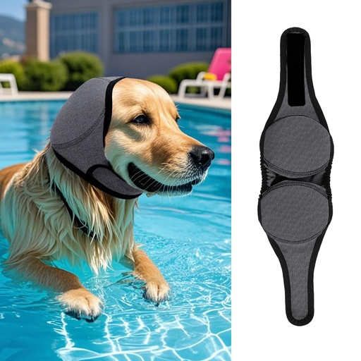 [BRSREYYECB4GECL4] LIANZIMAU Dog Ear Covers for Bath, Swimming & Grooming Water Resistant Dogs Shower Cap Reusable Dog Ear Protection for Noise, Blow Drying Adjustable Ear Wraps for Dogs Bathing Supplies