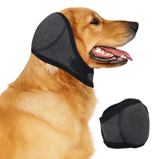 [BRSREFQYB5YQKH34] BOXOB Dog Ears Cover, Adjustable Dog Ear Muffs Noise Protection Comfortable Quiet Dogs Calming Hood Ear Head Wrap Cups Shower Cap Pet Supplies for Bath Grooming Thunder Fireworks (S)