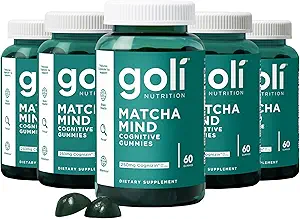 [BRSRAYY2AENB6CLZ] Goli Matcha Mind Gummies - 300 Count - Green Tea Leaves Powder with Cognizin for Focus, Attention and Brain Health, Vegan, Non-GMO, Gluten-Free & Gelatin Free.