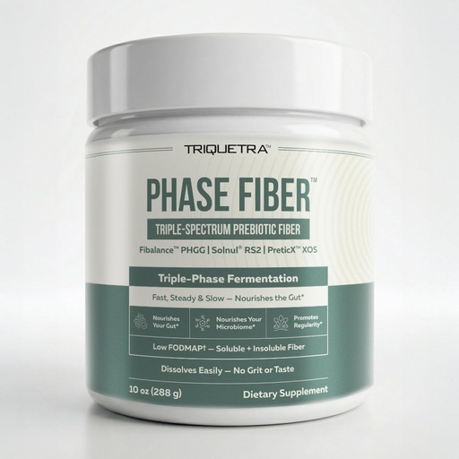 [BRSRGFQ3CUFGGDLF] Phase Fiber™ Prebiotic Powder for Complete Gut & Digestion Support, Low FODMAP Certified Ingredients, Triple Phase Fermentation, Clinically Studied for Sensitive Digestion, Vegan (30 Servings)