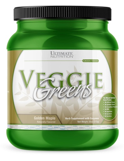 [BRSWIYAMCUMQG23I] Ultimate Nutrition Veggie Greens Super Food Vegetable Protein Powder with Whole Foods, No Sucralose, Vegan Meal Replacement, Low Carb, Keto,No Gluten, Golden MapleFlavor, 18 Ounces, 64 Servings