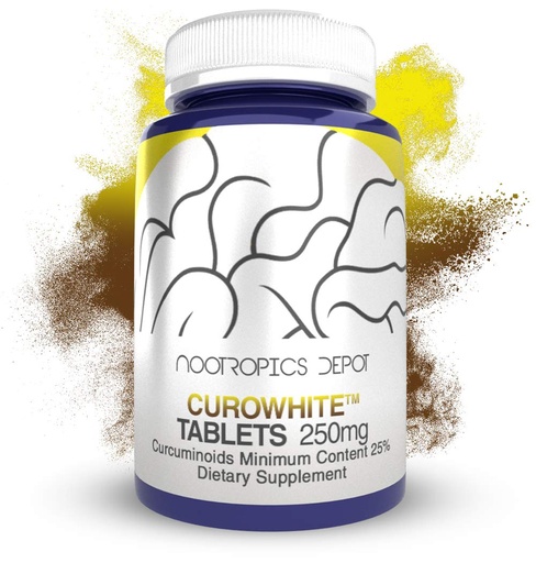[BRSWYZAFOIHWMAL7] Nootropics Depot CuroWhite Curcumin Extract Tablets | 250mg (180 Count)