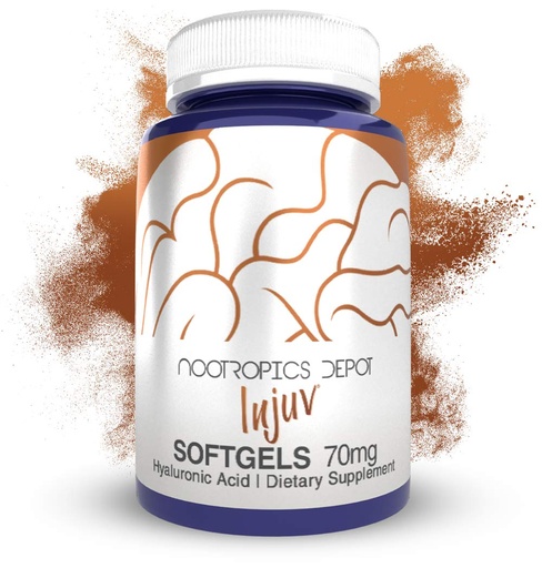 [BRSWGAIOOQCWGA3P] Nootropics Depot Injuv Softgels | 70mg | 60 Count | Natural Hyaluronic Acid | Skin Health Supplement