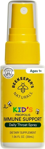 [BRSWGGQOCMJR4FA7] Kids Propolis Throat Spray - Natural Immune Support & Sore Throat Relief - by BEEKEEPER'S NATURALS - Has Antioxidants & Gluten-Free (1.06 oz) Pack of 1 (Kids)