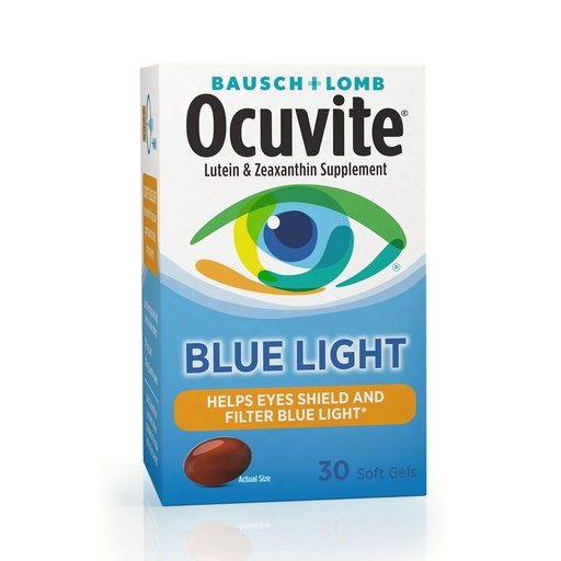 [BRSREZD2CUFRQALZ] Bausch + Lomb Ocuvite Blue Light Lutein 25mg Lutein & Zeaxanthin Supplement, 30 Softgels (Pack of 3)