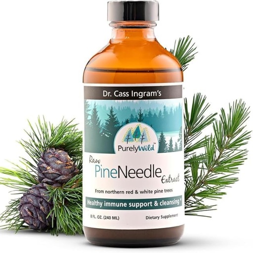 [BRSREGT2PJ6BM3AV] PURELY WILD Raw Pine Needle Extract by Dr Cass Ingram - Whole Food Liquid Supplement that Contains Pine and Spruce Extracts, Oregano Oil & Apple Cider Vinegar - Best for Immune Support - 8 fl oz