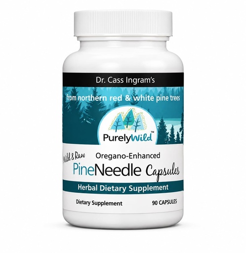 [BRSRE2YTCF5QKAA3] PURELY WILD Pine Needle Capsules with Spruce, Black Cumin & Oregano, Herbal Supplement, 90 Count