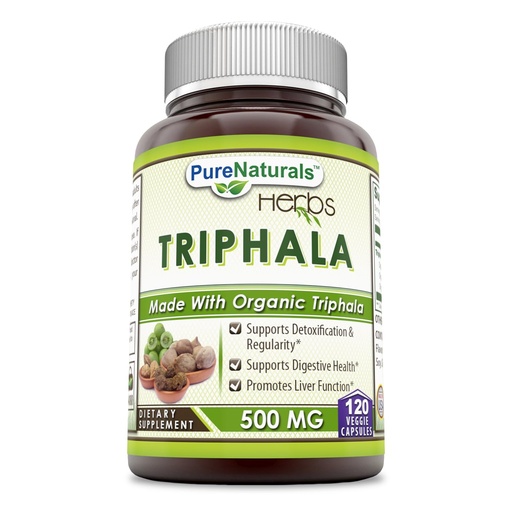 [BRSWGZI2BB7GKAA2] Pure Naturals Triphala 500 Mg 120 Veggie Capsules