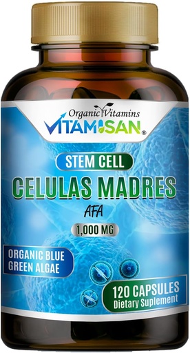 [BRSROAT7BACGEG32] Celulas Madres AFA Stem Natural Cell 120 Kapseln 1000 mg Blue Green Algae Non GMO Gluten Free Aphanizomenon Flos-aquae celula Madre Suplement