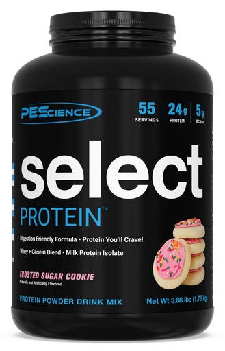 [BRSRAAIKBYCA2YD3] PEScience Select Protein Powder, Whey and Casein Blend, Lean Protein Powder for Women and Men, Low Calorie, Low Carb, Keto Friendly, Gluten Free, Frosted Sugar Cookie - 55 Servings