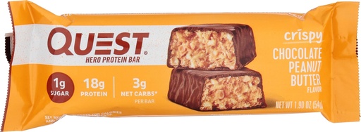 [BRSWIB3QCR4R62AV] Quest Crispy Chocolate Peanut Butter Flavor Hero Protein Bar 1.90 oz