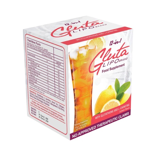 [BRSREGDRPIDR62T7] 12-in-1 Glutalipo Juice Lemon Flavor, 10 Sachets