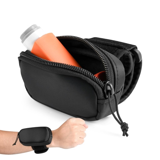 [BRSRGZIOCQNBOHYY] Xxerciz Asthma Inhaler Holder with Wrist, Portable Protective Case with Zipper Closure for Men Women, Lightweight Inhaler Carry Case for Running Walking Gym, Inhaler Not Included