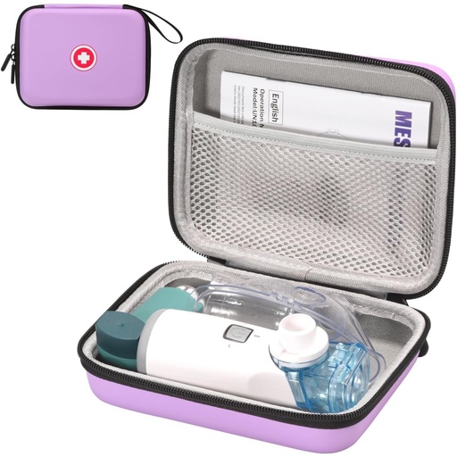 [BRSROGIHBMDWOFA7] Fukumi Carrying Case for Portable Nebulizer, Travel Medical Bag, Hard Emergency Medical Bag for Inhaler Spacer for Kids and Adults, Masks, Asthma Accessories Case