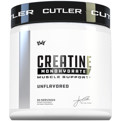 [BRSRMZYFA54B6C3Z] Cutler Nutrition Pure Creatine Monohydrate - 5g Per Serving 50 Servings - Premium Muscle Builder Enhances Strength Performance & Recovery - Unflavored for Easy Mixing