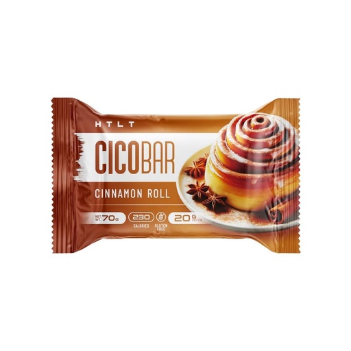 [BRSRAATYB5YAEDY3] CICOBAR by HTLT | Soft & Delicious Protein Bars | 20g of Plant-Based Protein and only 230 Calories per Serving | High-Protein Snacks for Adults | 12-Pack (Cinnamon Roll)