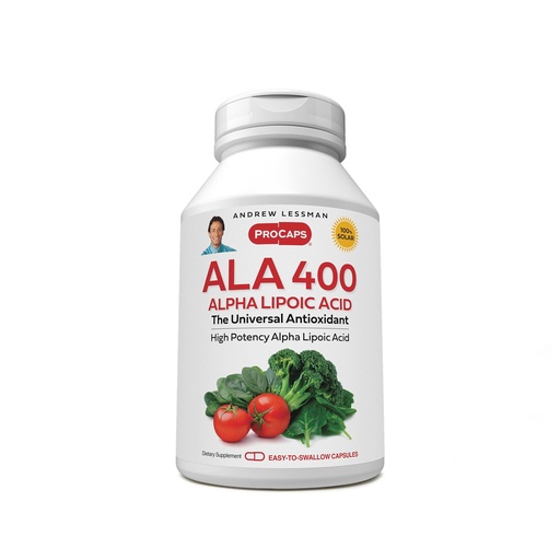 [BRSWECQ5DMARO2AU] ANDREW LESSMAN Alpha Lipoic Acid ALA 400mg - 240 Capsules - The Universal Anti-Oxidant, Ultra-High Potency, No Additives