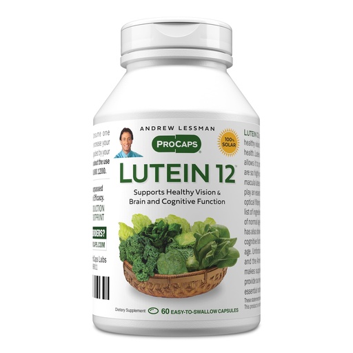 [BRSWGHD5OZ5QACLD] ANDREW LESSMAN Lutein 12 mg - 60 Softgels - Ultra-High Levels of Lutein. Powerful Anti-Oxidant Carotenoid. Supports Eye Health and Promotes Healthy Vision and Skin.