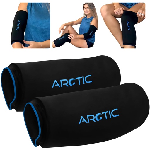 [BRSRMEIFOB7ROCTH] 2 Pack - Premium Cold Therapy Compression Ice Sleeve, Knee Ice Pack Wrap for Injuries, Elbow, Quad & Hamstring Relief, Flexible & Reusable Cold Wrap Recovery for Meniscus, ACL, MCL, Ice & Heat Therapy
