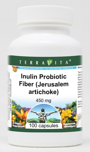 [BRSWYHY7BAIRUHTU] Inulin Probiotic Fiber (Jerusalem Artichoke) - 450 mg (100 Capsules, ZIN: 570988)