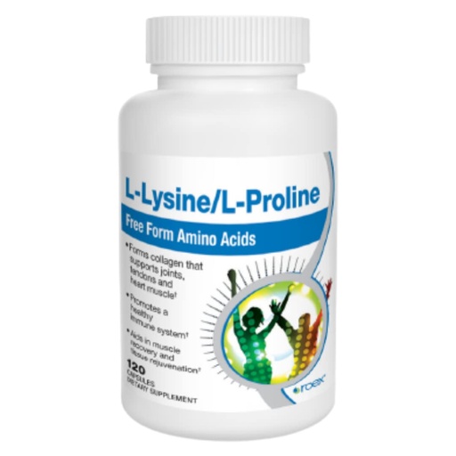 [BRSWIZIBBUFGYEL4] Roex Vitamins | L-Lysine | L-Proline | Muscle Maintenance and Recovery | Healthy Joints | Nutritional-Supplement | 120 Count