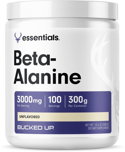 [BRSW2GD7CAMQEADF] Bucked Up Beta Alanine 300mg Powder, Non-GMO, Gluten-Free, Unflavored (100 Servings)
