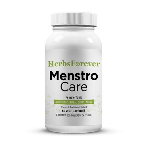 [BRSWIYIHOEFRGDL4] HerbsForever Menstro Care-Menstrual Cramps Comfort,Hormonal Balance,Support PMS & Cycle,Mood Stability With Lodhra, Parsley, Aloevera,Red Clover,Myrrh, Saffron 22 Herb Extracts | 60 Veg Capsules|800mg