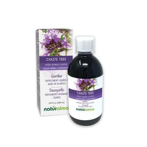 [BRSROBIZB5YWYGY6] Naturalma Chaste Tree (Vitex Agnus-castus) Fruit Alcohol-Free Tincture - 16.9 fl oz Liquid Extract in Drops - Herbal Supplement - Vegan