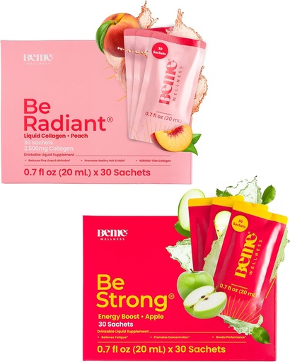 [BRSROGIYAUCA22T3] BeMe BeRadiant & BeStrong Bundle - Liquid Collagen & Vitamin B12 Supplements