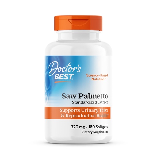 [BRSWIZA3CJ7QAGDK] Doctor's Best Saw Palmetto Extract Supplement for Men & Women- Prostate Function & Urinary Tract Support, Hair Health Support, Saw Palmetto Herb 320 mg, Non GMO, Gluten Free, Soy Free- 180 Ct Softgels