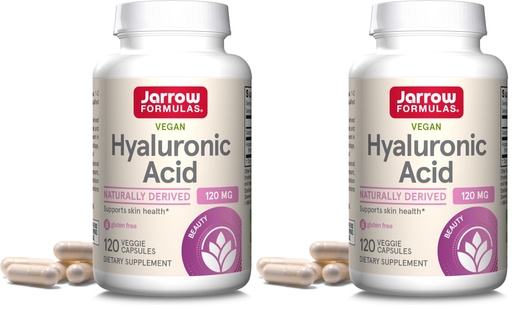 [BRSRGGQNPN6R4F34] Jarrow Formulas® Hyaluronic Acid 120 mg, Dietary Supplement, Skin Health Support, 120 Veggie Capsules, Up to 60 Day Supply,(Pack of 2)