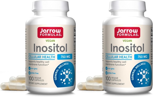 [BRSRGGQNBEFBSDTX] Jarrow Formulas® Inositol 750 mg,Dietary Supplement,Liver Support for Cellular Health and General Wellness,100 Veggie Capsules,Up to a 100 Day Supply,(Pack of 2)