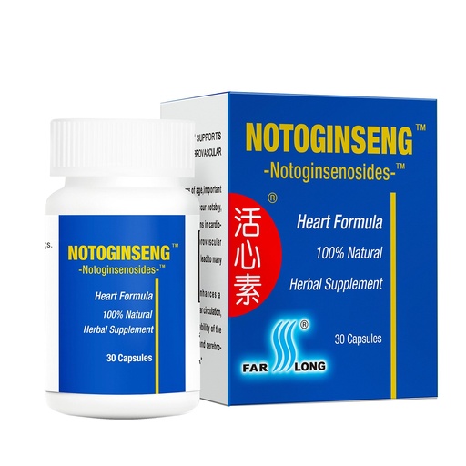 [BRSWIZAEPIEAGCA5] NOTOGINSENG ™, Support Healthy Heart, 100% All-Natural Blood Heart Supplement, 90% Notoginsenosides, San Qi, 30 Capsules, Farlong