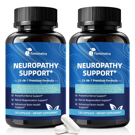 [BRSRYYIPO4GRQDL5] R-Alpha Lipoic Acid 1200mg for Peripheral Nerve & Neuropathy Support – Methylated B12, Benfotiamine, Lions Mane, Acetyl L-Carnitine, NAC, Turmeric, Boswellia, Ginkgo Biloba & Gotu Kola, 120 Vegan Caps